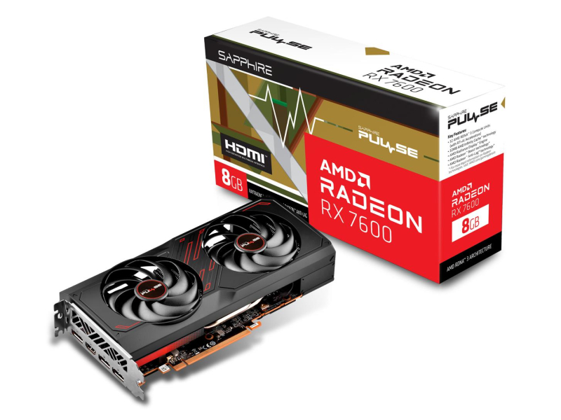 Sapphire Radeon RX 7600 PULSE GAMING OC 8G GDDR6